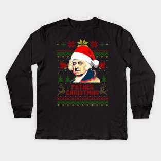 John Adams Father Christmas Kids Long Sleeve T-Shirt